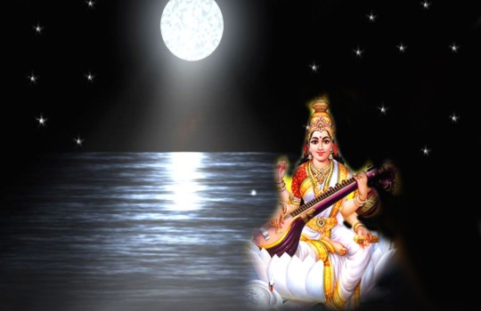 A Glowing Goddess Gnana Saraswathi Devi