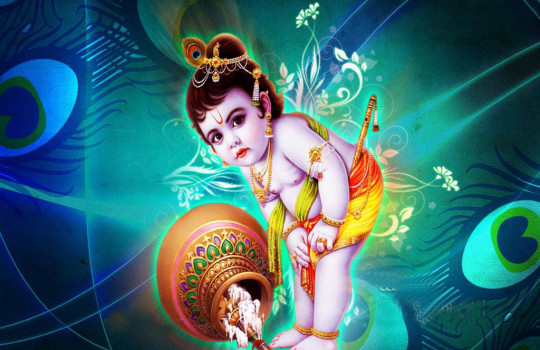 Lord Krishna With Butter
