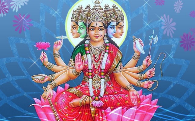 Holy Hindu Goddess Gayathri