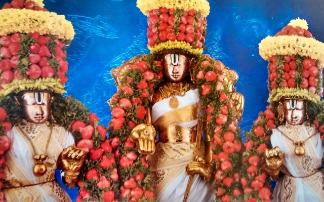 Lord Malayappa Swamy With Sridevi And Bhudevi