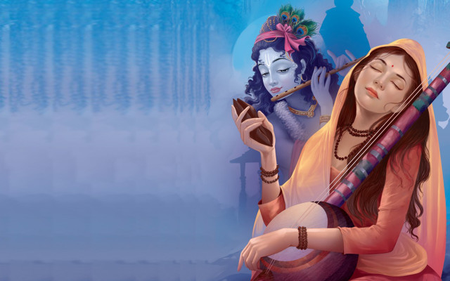 Meera Bai And Shree Krishna