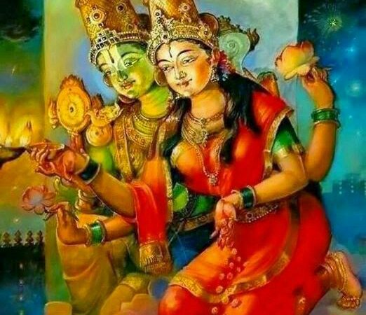 Lord Venkateswara With Goddess Sri Maha Lakshmi