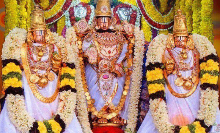 Lord Venkateswara With His Divine Consorts