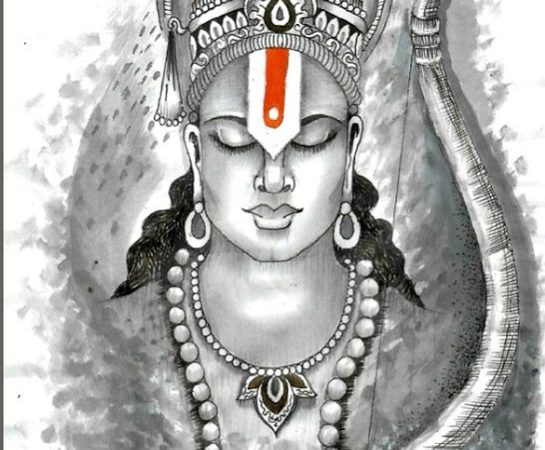Amazing Painting Of Lord Sriram