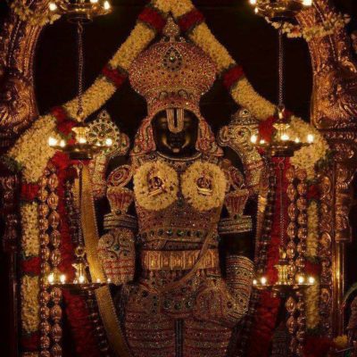 Lord-Sri-Venkateswara-Decorated-With-Diamond-Jewelry