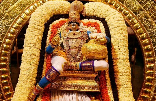 Lord Sri Venkateswara On Chandra Prabha Vahanam In Tirumala Brahmotsavams,2014