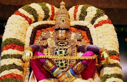 Lord Sri Venkateswara On Simha Vahanam In Tirumala Brahmotsavams,2014