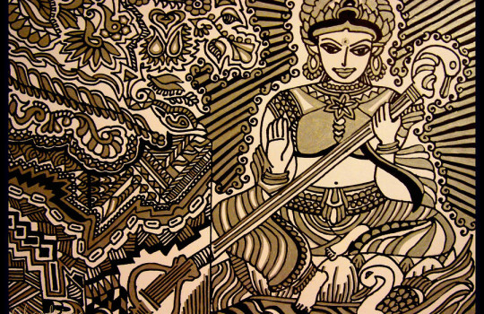 Goddess Saraswathi Painting