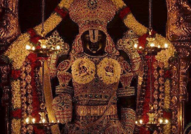 Lord-Sri-Venkateswara-Decorated-With-Diamond-Jewelry