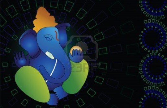 Lord Ganesh In Light