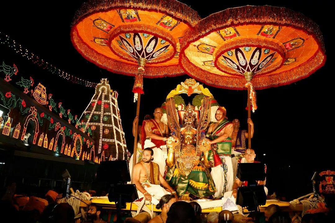 Lord Venateswara On Garuda Vahanam During Tirumala Brahmotsavams