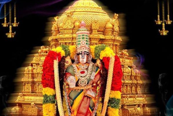 Lord Sri Venkateswara And The Golden Gopuram Of Tirumala Temple (2)