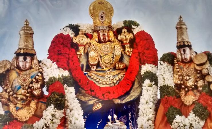 Sri Govindaraja Swamy With His Divine Consorts In Tirupati