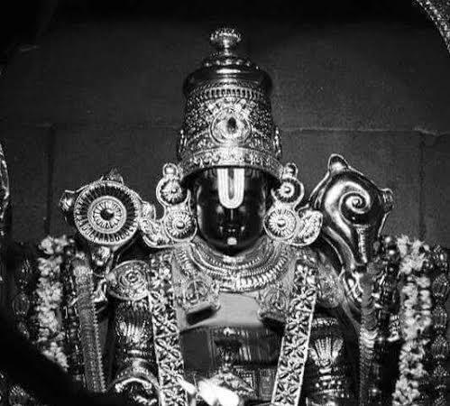 A Very Old Photograph Of Lord Venkateswara
