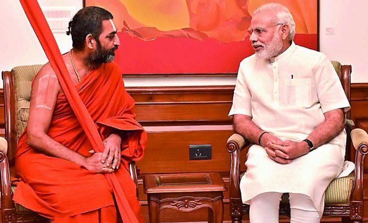 Sri Chinna Jeeyar Swamy With Prime Minister Narendra Modi